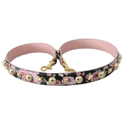 Rosa Blumen Leder Stud Acryl Schulterriemen