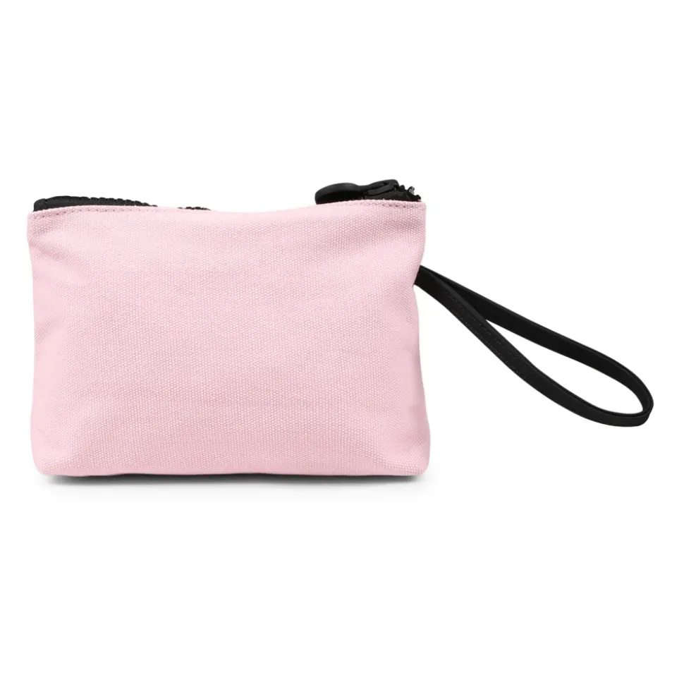 Rosa Canvas Clutch mit Smiley