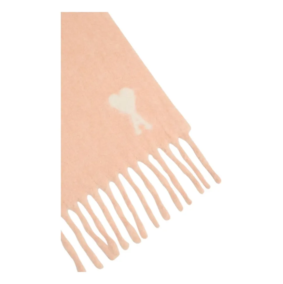 Rosa Jacquard Herz Schal