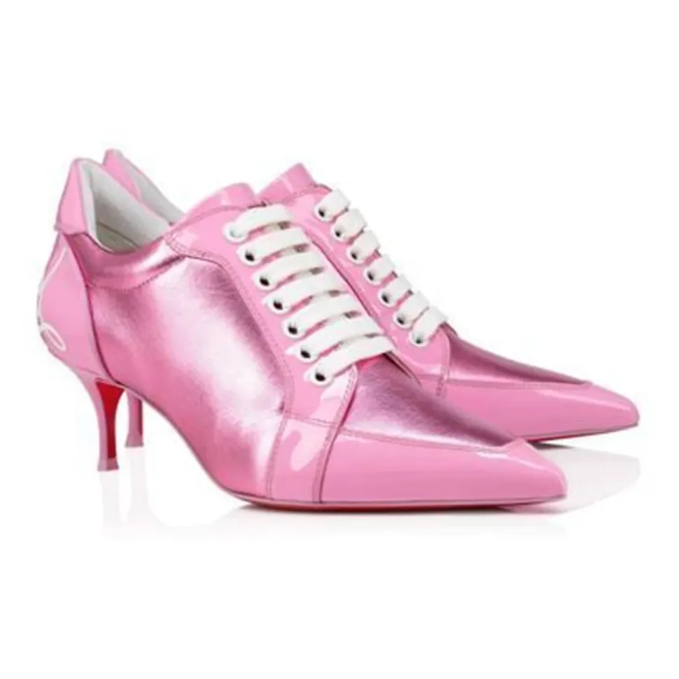 Rosa Lederpumps Eleganter Stil