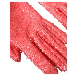 Rosa Lurex Arm Länge Handschuhe