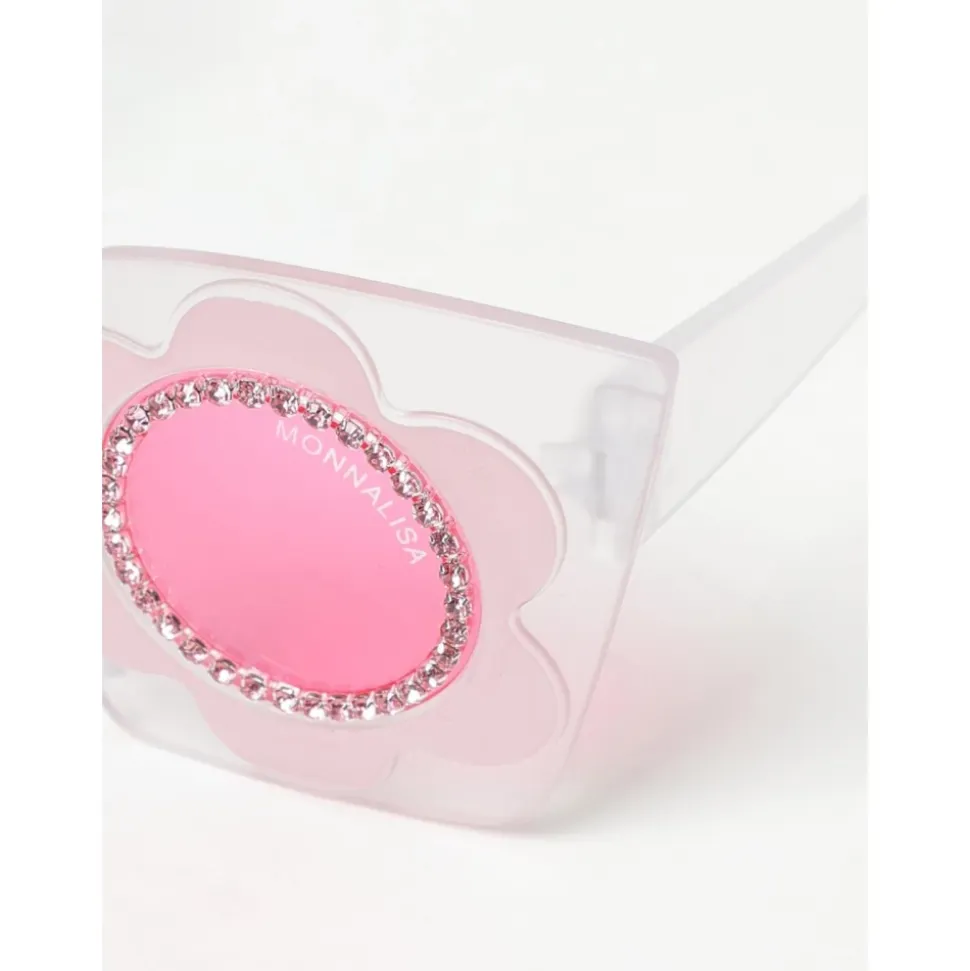 Rosa Strass Blumen Sonnenbrille für Kinder