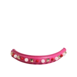 Rosa Verzierte Leder Taschenhenkel Gurt