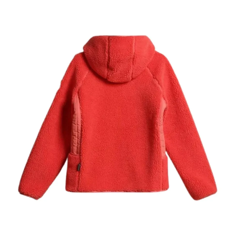 Rosa Yupik Fleece Hoodie mit Reißverschluss