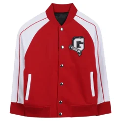 Rote Kinderjacke mit Logodetail