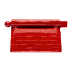 Rote Leder Clutch Tasche