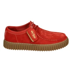 Rote Wildleder Freizeit Low-Top Schuhe