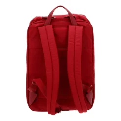 Roter Unisex Rucksack aus recyceltem Nylon für Computer