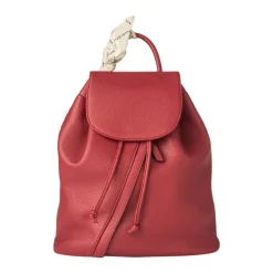 Rucksack aus Kunstleder mit Kordelzug und dekorativem Schal