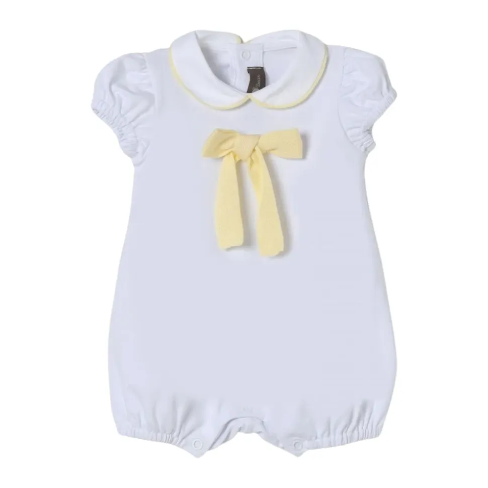 Ruffle Sleeve Bow Romper