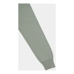 Sage Green Baumwoll-Rundhalspullover