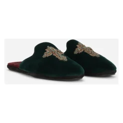 Samt Bestickte Herrenhausschuhe