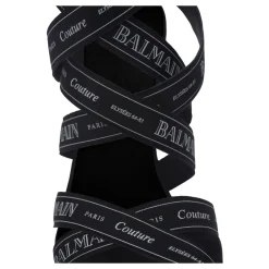Sandalen Couture aus Wildleder mit Band-Muster