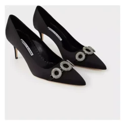 Satin Crystal Pumps