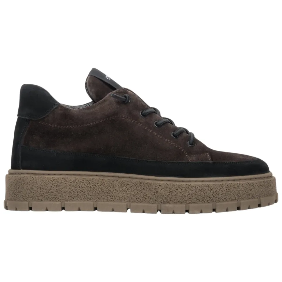 Sattelbraune High-Top Sneakers