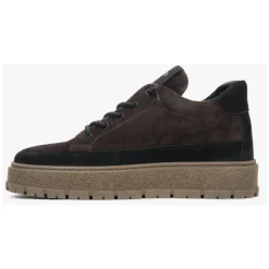 Sattelbraune High-Top Sneakers