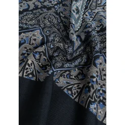 Schal aus Wollmischung mit Paisley- und Karomuster