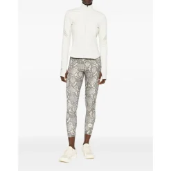 Schlangenhautmuster Hohe Taille Hose