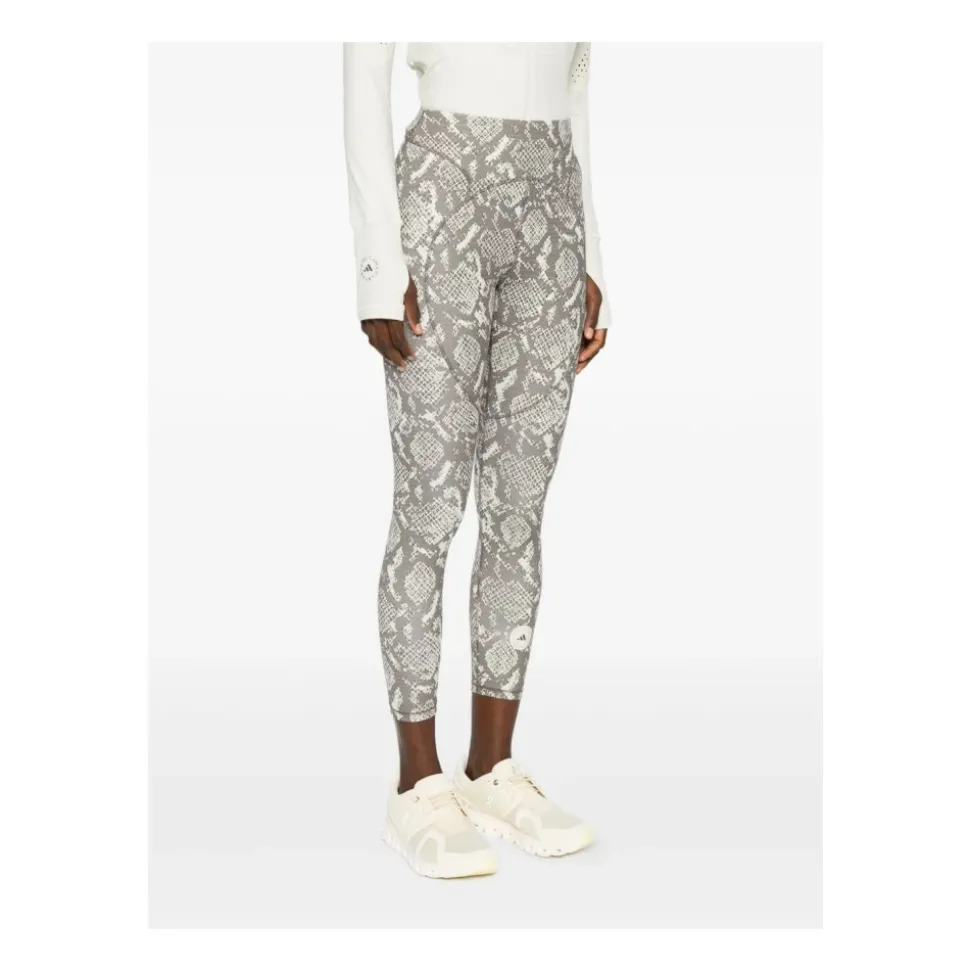 Schlangenhautmuster Hohe Taille Hose