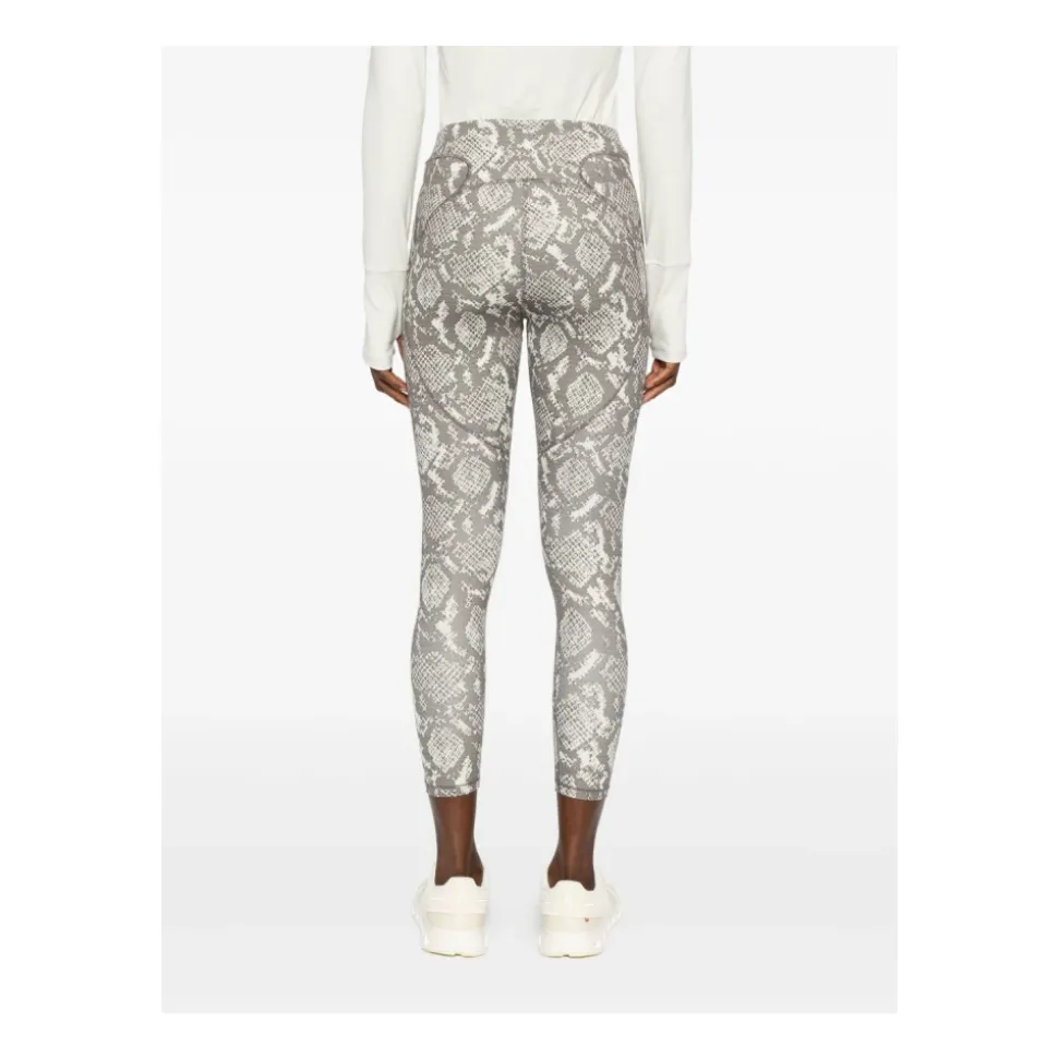 Schlangenhautmuster Hohe Taille Hose
