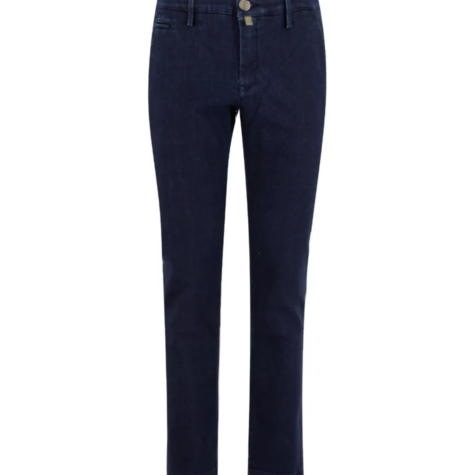Schmal geschnittene Karotten-Jeans in Cropped-Länge