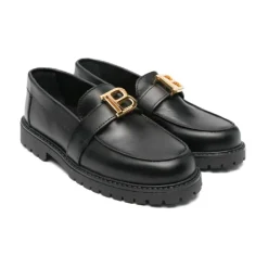 Schwarz Gold Loafer Schuhe Stilvoll