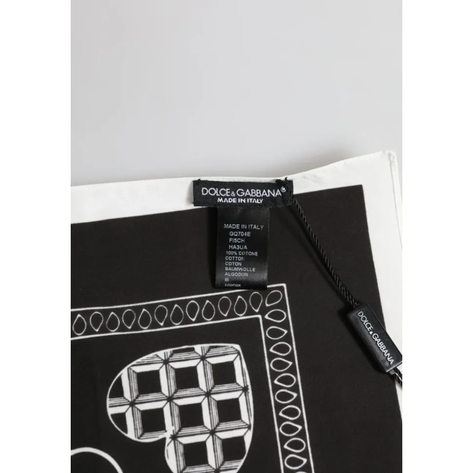 Schwarz Weiß Bandana Quadratisches Herren Schal