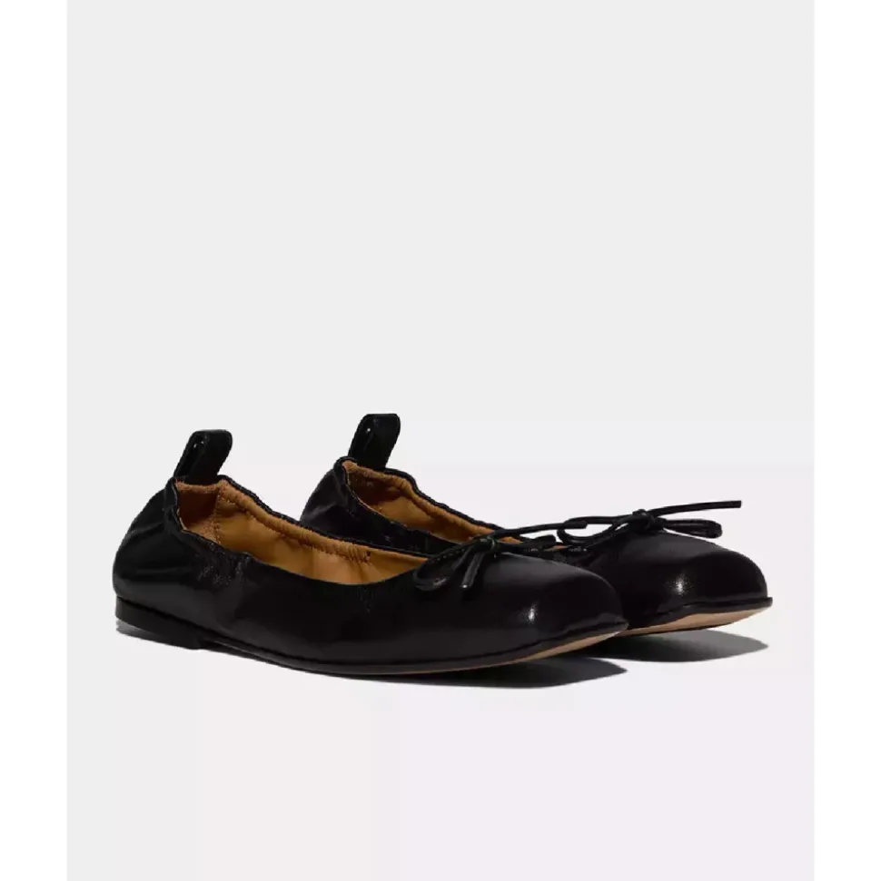 Schwarze Ballerinas mit Schleife