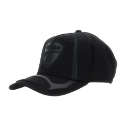 Schwarze Baseballkappe mit Logo-Stickerei
