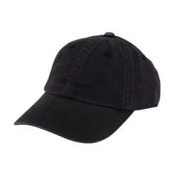 Schwarze Baumwoll-Baseballkappe mit Kompass-Logo