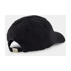 Schwarze Baumwoll-Baseballkappe mit Kompass-Logo