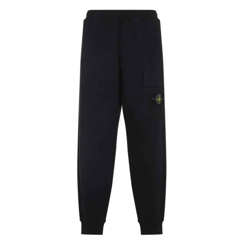 Schwarze Baumwollhose Moderner Stil