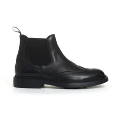 Schwarze Beatles Schuhe aus Leder
