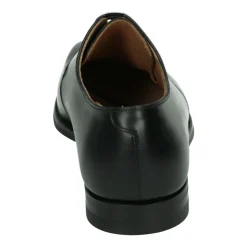 Schwarze Business-Schuhe mit Ledersohle