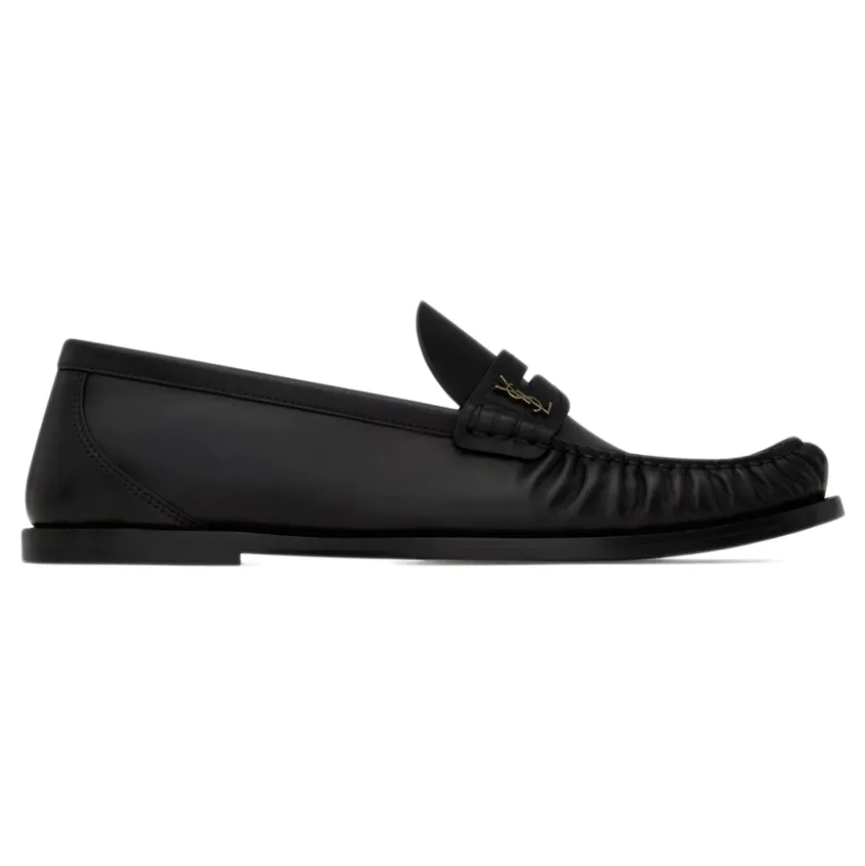 Schwarze Cassandre Loafers Handgenäht Leder
