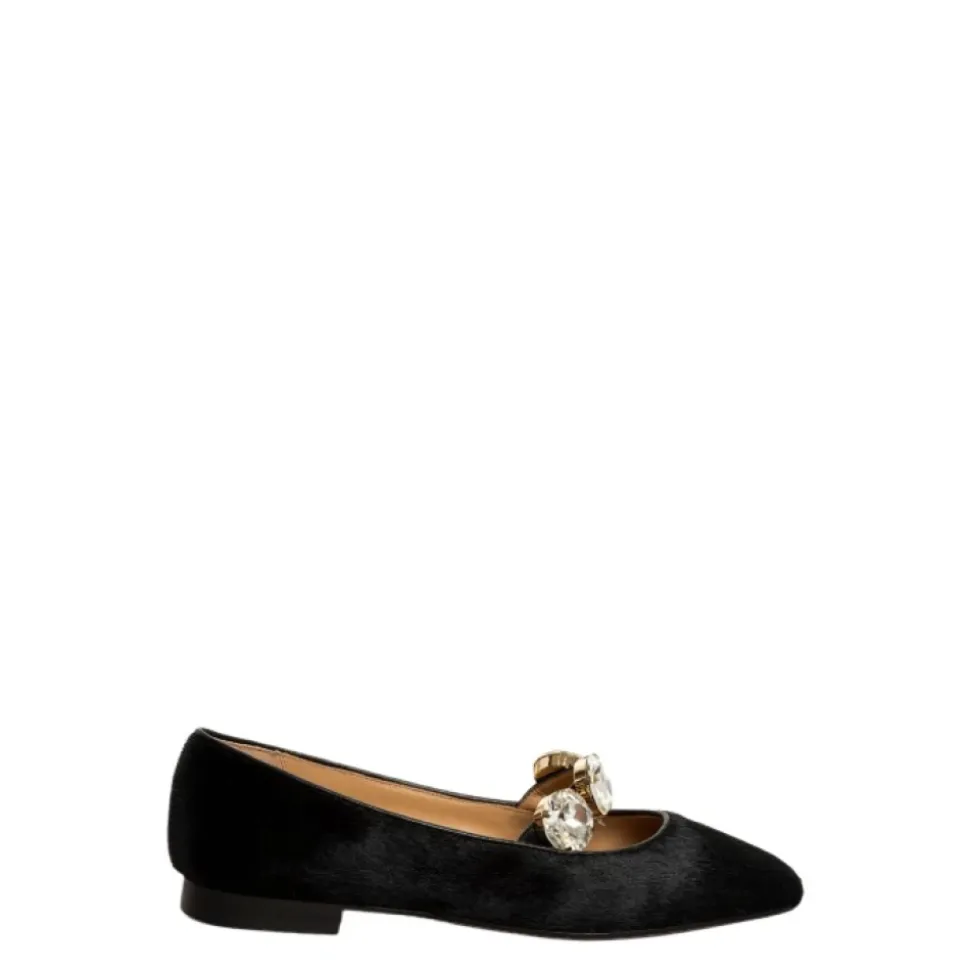 Schwarze Cavallino Ballerina mit Schmuckband