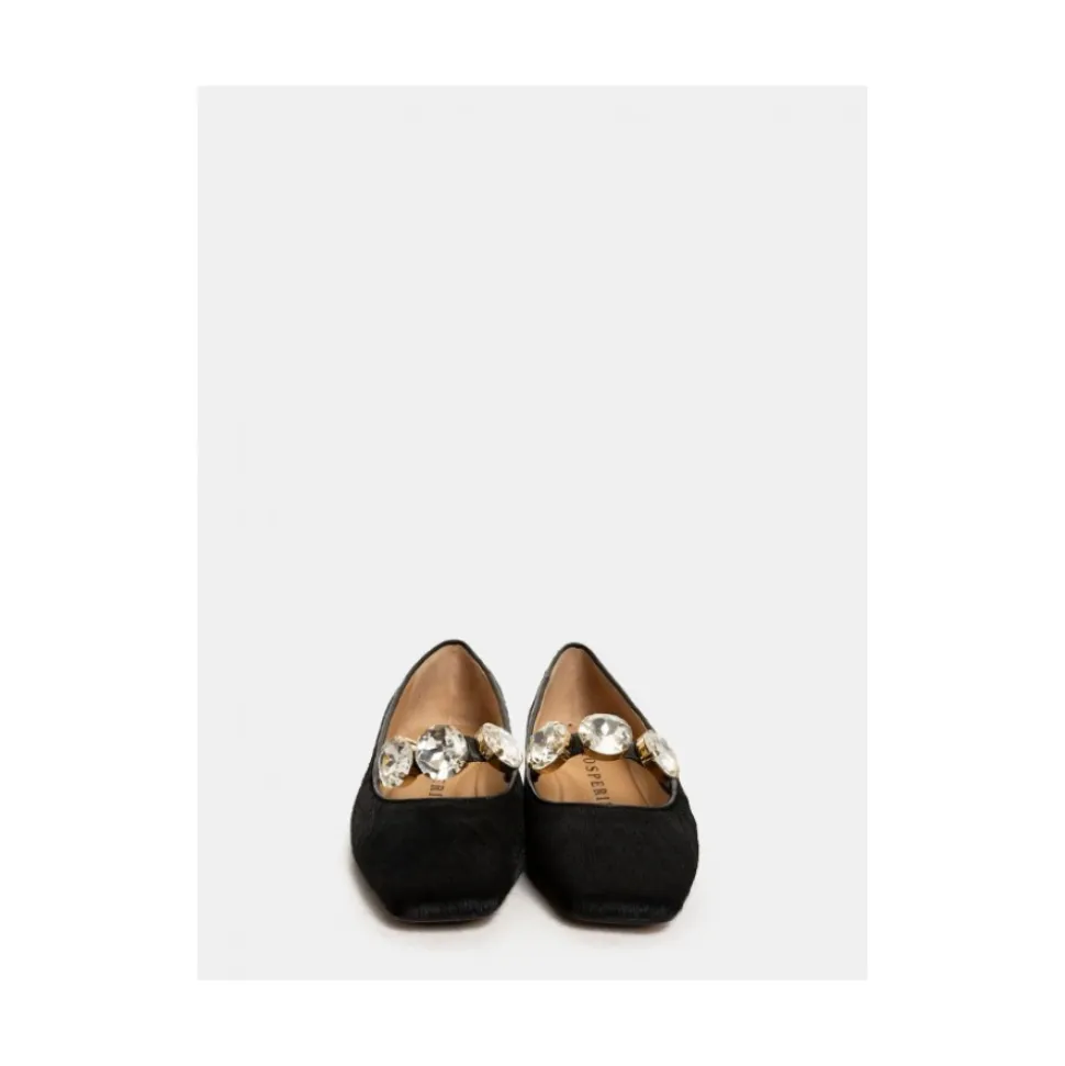 Schwarze Cavallino Ballerina mit Schmuckband