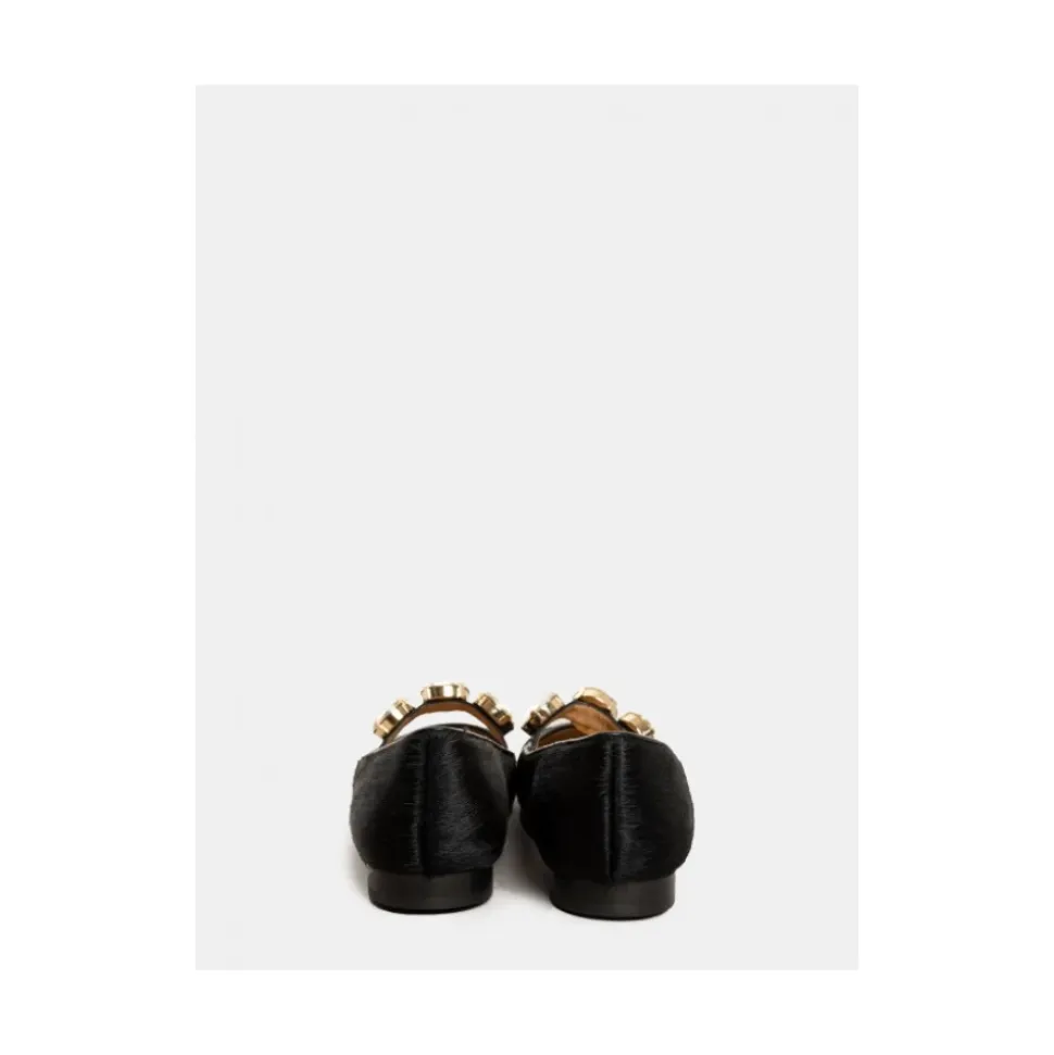 Schwarze Cavallino Ballerina mit Schmuckband