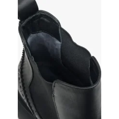 Schwarze Chelsea Boots aus Leder