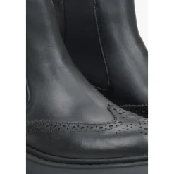 Schwarze Chelsea Boots aus Leder