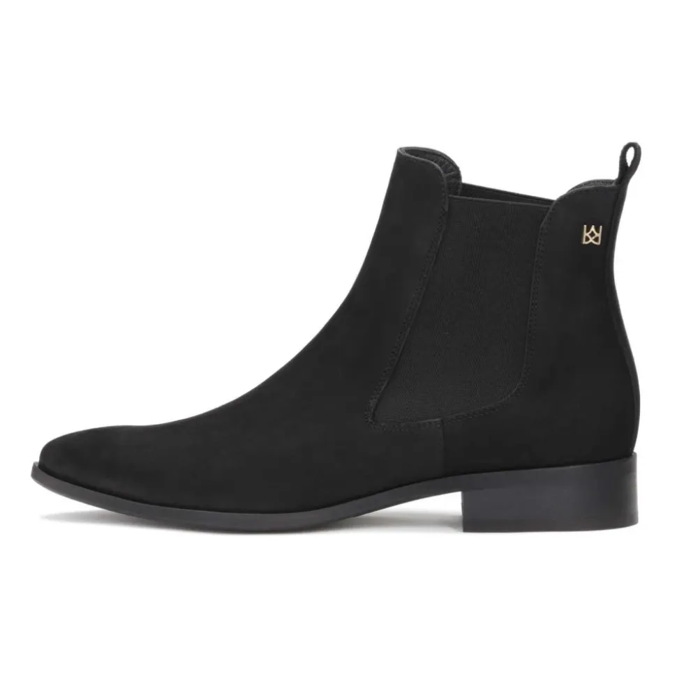 Schwarze Chelsea-Stiefel für Damen