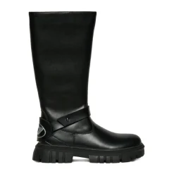 Schwarze D-Hammer Stiefel mit Seitenreißverschluss