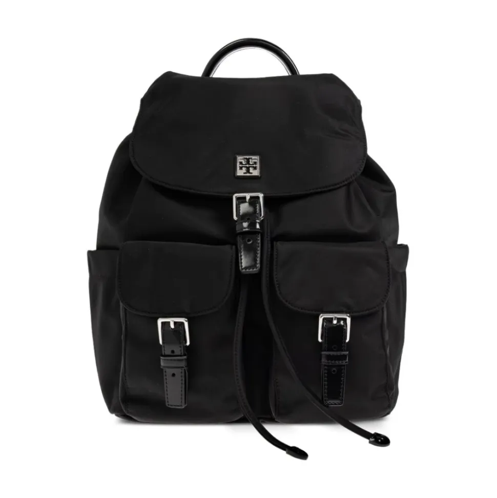 Schwarze Eimer-Tasche & Rucksack