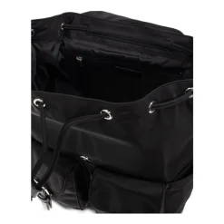 Schwarze Eimer-Tasche & Rucksack