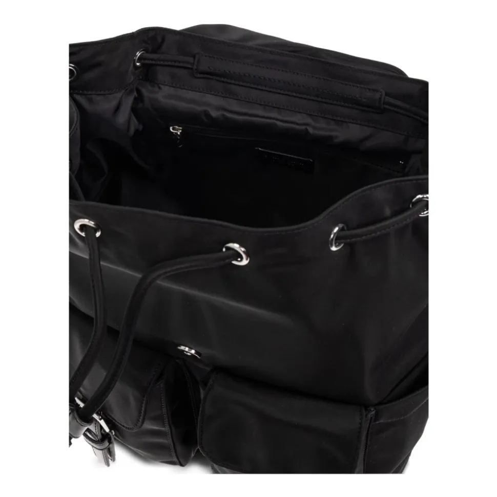 Schwarze Eimer-Tasche & Rucksack