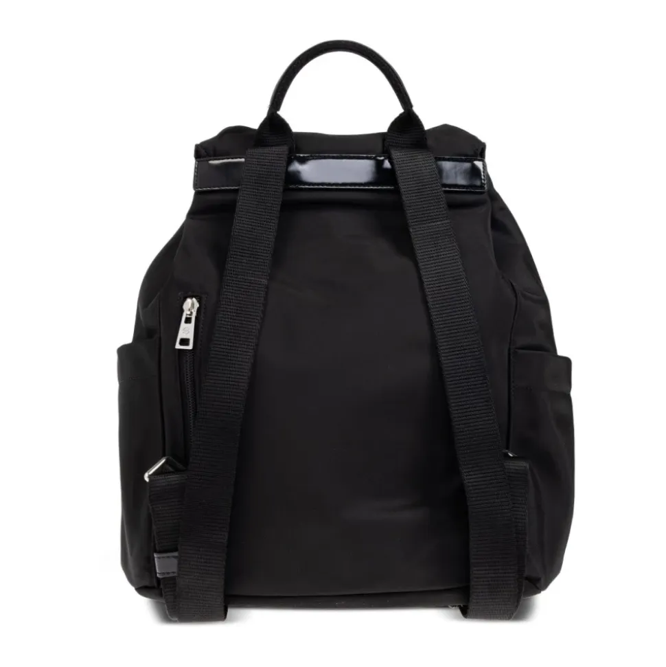 Schwarze Eimer-Tasche & Rucksack