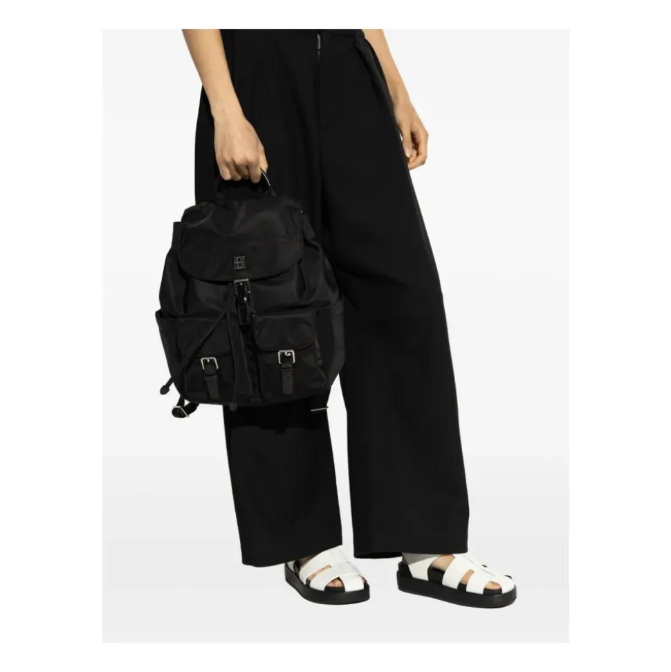 Schwarze Eimer-Tasche & Rucksack