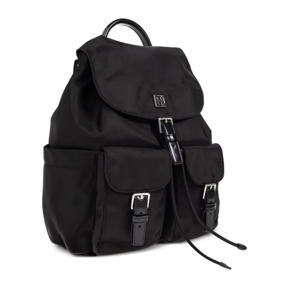 Schwarze Eimer-Tasche & Rucksack