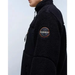 Schwarze Expeditions-Fleece-Zip-Jacke