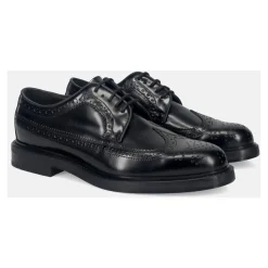 Schwarze flache Schuhe, Handgefertigt in Italien